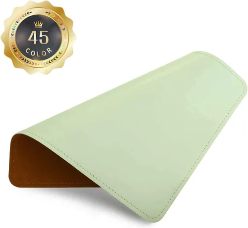 Miniatura 32 de Alfombrilla de mouse de cuero con borde cosido, base de microfibra con antideslizante impermeable, alfombrilla de mouse para computadoras, laptop, 8