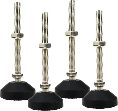 Miniatura 27 de Pies niveladores M8x50mm, capacidad de 2200 libras, deslizadores giratorios ajustables y resistentes, base antideslizante de 1.53 pulgadas