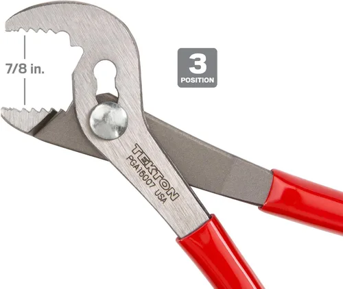 Miniatura 4 de TEKTON Alicates deslizantes de punta angular de 7 pulgadas (mandíbula de 7/8 pulgadas) PGA16007 Fabricado en Estados Unidos