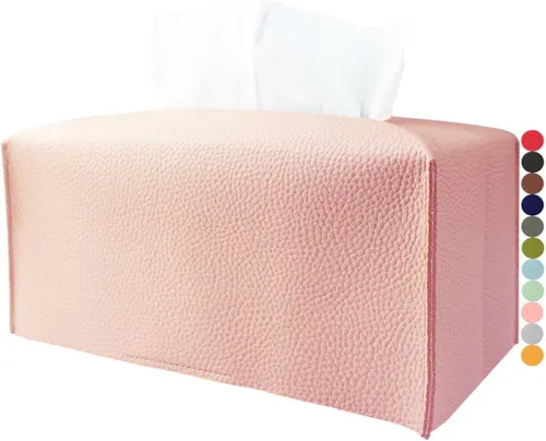 Miniatura 27 de Cubierta de Caja de Paños Grande Rectangular – Soporte de Caja de Paños Rectangular de Tamaño Plus con Cinturón Inferior [JESMINI, Negro] Soporte