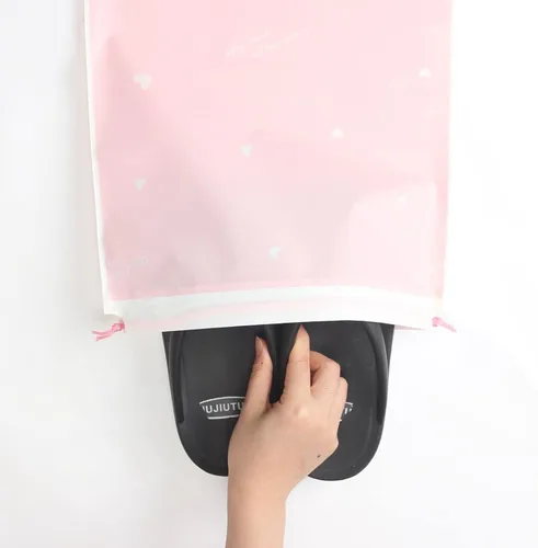 Miniatura 4 de Bolsas de zapatos para viajes, organizador grande de almacenamiento de zapatos transparentes con cordón, bolsas de almacenamiento de viaje