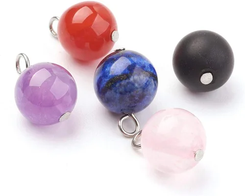 Miniatura 11 de Encantos de piedras preciosas de Fashewelry. Dije de cristal de chakra curativo para la fabricación de joyas., latín, G-G948-18P-FW