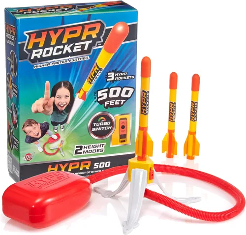 Miniatura 7 de Flybar Hypr - Lanzacohetes para niños, diseño patentado, alcanza hasta 500 pies, paquete doble con 2 lanzadores y 4 cohetes, conectable, juguetes