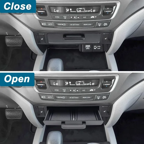 Miniatura 7 de PIMCAR Bandeja extraíble para 2016-2022 Honda Pilot/2017-2026 Honda Ridgeline/2019-2025 Honda Passport Organizador de consola central Caja