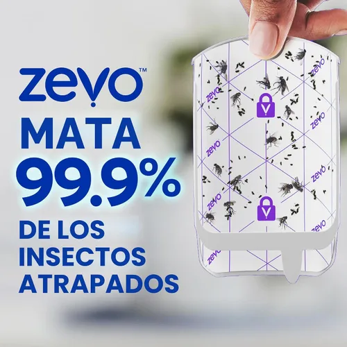 Miniatura 6 de Trampa para Insectos Voladores y Cartucho Zevo - Trampa para Moscas Enchufable y Atrapa Insectos de Interior para Jejenes, Moscas Domésticas