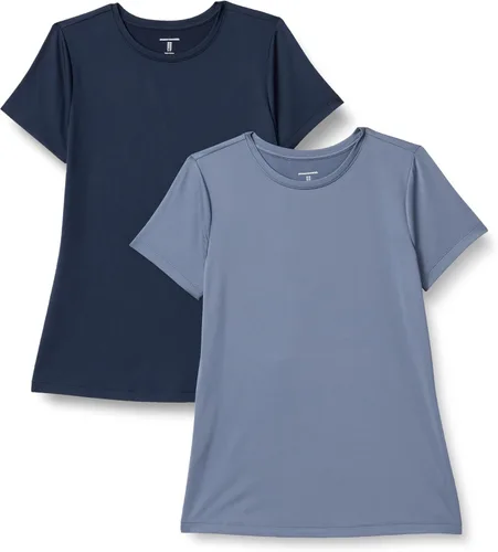 Miniatura 125 de Amazon Essentials Camiseta de manga corta con cuello redondo para mujer, de secado rápido, para entrenamiento, gimnasio, paquete múltiple