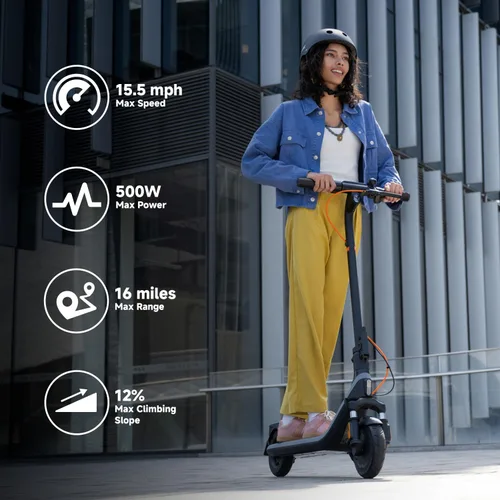 Miniatura 4 de Segway Ninebot E2 Plus II/E2 Pro/E3 Pro Electric Scooter, 15.5–20 MPH, Long Range, Dual Elastomer Suspension (E3 Pro only), Foldable Adult Scooter