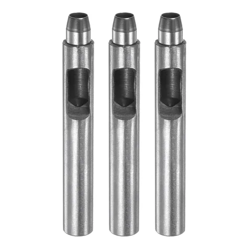 Miniatura 20 de HARFINGTON 2 piezas de perforador de cuero de 0.031 in recto, redondo, ojal, remache a presión, fijador para cuero, artesanía, ropa, bolso, cortina