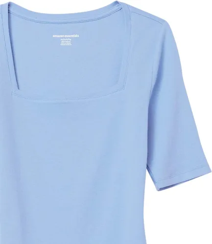 Miniatura 8 de Amazon Essentials - Camiseta de manga corta y cuello cuadrado para mujer
