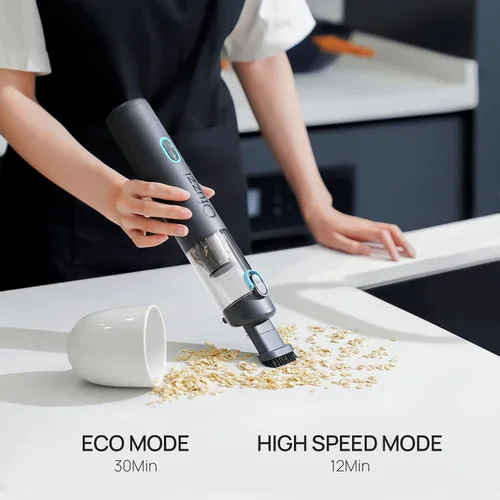 Miniatura 4 de Ofuzzi H8 Apex - Aspiradora de mano portátil con 12000 Pa de alta potencia, ultraligera de 1.2 libras, carga rápida USB-C, mini aspiradora de Gris