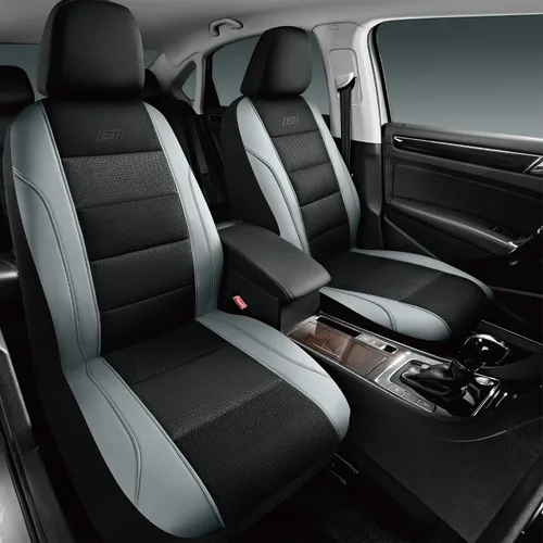 Miniatura 11 de Skechers Fundas de asiento de espuma viscoelástica y refrigeradas por aire, cuero premium con malla EVA, fundas de asiento de automóvil