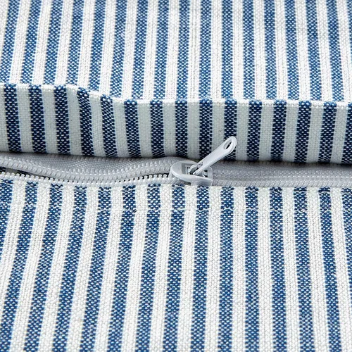 Miniatura 3 de DII Colección de fundas de almohada decorativas de algodón, color azul marino, 12x20, 4