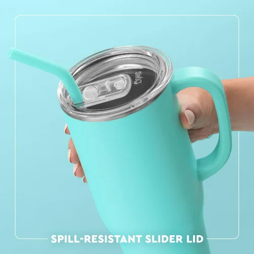 Miniatura 5 de Swig Life - Taza Mega de 40 onzas, Taza de 40 oz con asa y pajita, apta para portavasos, apta para lavavajillas, taza aislante extra grande