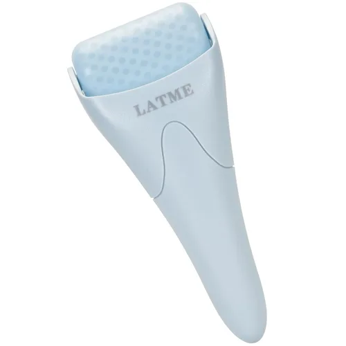 LATME Rodillo de hielo para ojos, regalos para mujer, masajeador facial, hinchazón, alivio del dolor de migraña y lesiones menores (azul ahumado)
