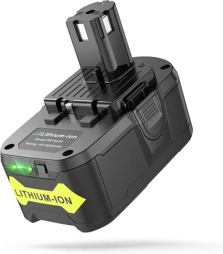 Miniatura 8 de Futurebatt Paquete de 2 baterías de alta capacidad de 18 V y 6.0 Ah para sistema Ryobi ONE+ P102 P103 P105 P107 P108 P109 P122 18 voltios indicador