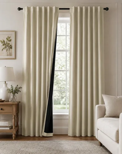 Miniatura 14 de PONY DANCE Cortinas opacas 100% cortas de 24 pulgadas de largo, medias cortinas con aislamiento térmico para ventanas pequeñas con parte trasera