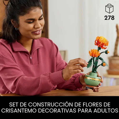 Miniatura 2 de LEGO Botanicals - Juego de construcción de crisantemo para adultos a partir de 18 años - Flor artificial para centros de mesa de comedor
