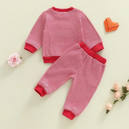 Miniatura 7 de Engofs Conjunto de sudadera de manga larga para bebé niño y niña, 2 piezas, sudadera de manga larga para otoño e invierno