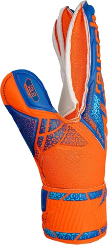 Miniatura 3 de Reusch Attrakt Starter Goalie Gloves, Soccer Goalkeeper Gloves Breathable, Flexible & Durable Adult Unisex Orange & Blue
