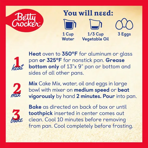 Miniatura 8 de Betty Crocker Favorites Mezcla de pastel de vainilla súper húmeda, 13.25 onzas (paquete de 12)