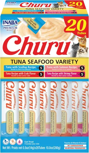 Miniatura 29 de INABA Churu - Bocadillos para gatos, puré cremoso para gatos, sin cereales, que se puede lamer y exprimir, suplemento con vitamina E y taurina, 0.5