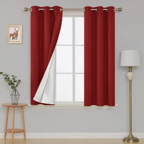 Miniatura 52 de Deconovo - Cortinas opacas para dormitorio con ojales, cortinas sólidas con aislamiento térmico, bloquean el calor, oscurecen la habitación, ahorran