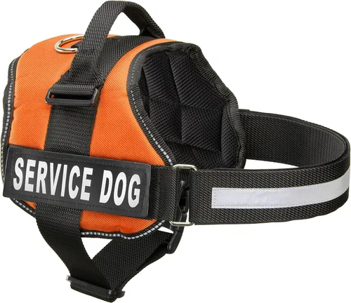 Miniatura 33 de Arnés Industrial Puppy para perros con correas y asa, y chaleco con parche reflectante, en un cómodo diseño de malla, Bright Red 2-Rojo Brillante