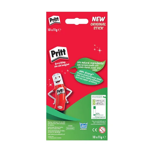 Miniatura 2 de Pritt Pegamento en barra, seguro y apto para niños, para actividades de artes y manualidades, adhesivo de sujeción fuerte para suministros escolares