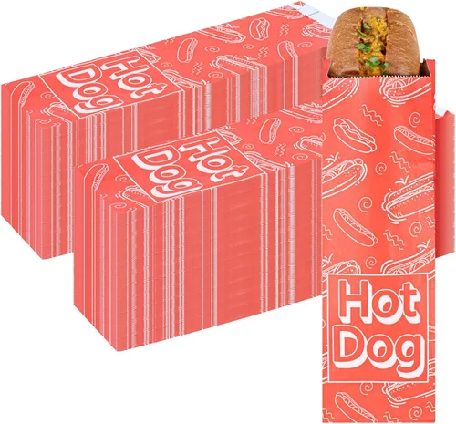 Miniatura 12 de Restaurantware -Bag Tek - Bolsas de comida forradas con papel de aluminio de 3.7 x 1.2 x 9.1 pulgadas, 100 envoltorios desechables para perros