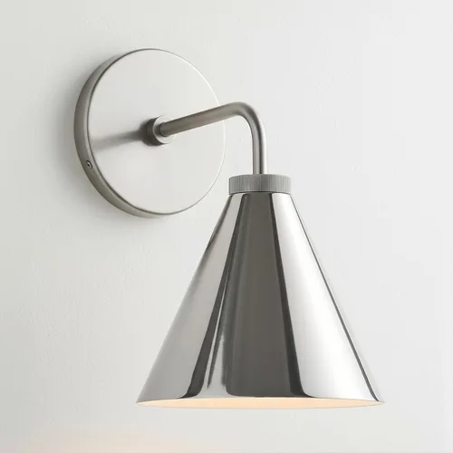Miniatura 7 de Aplique de metal industrial retro - Aplique de pared de latón moderno de inspiración vintage con pantalla de metal, iluminación de montaje en pared