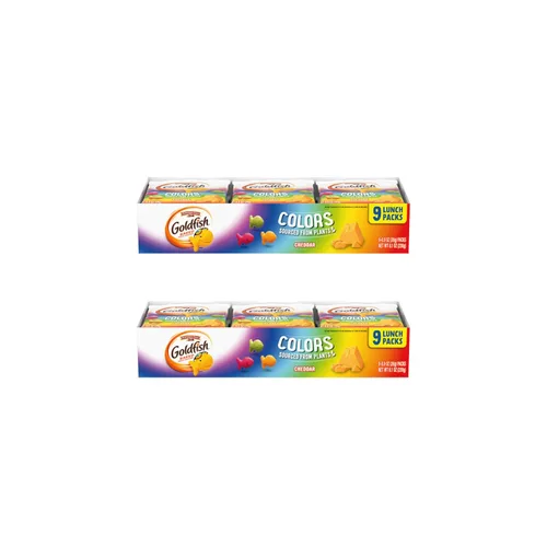 Miniatura 13 de Goldfish Colors Cheddar Crackers, paquete de aperitivos, 0.9 onzas, bandeja de paquete múltiple de 9 CT