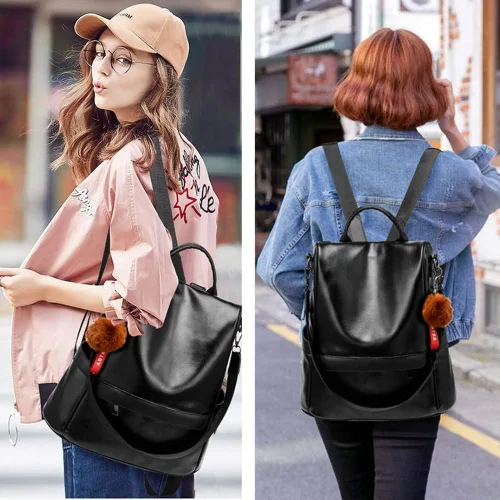 Miniatura 6 de CHERUTY Women Backpack Purse PU Leather Anti-theft Casual Shoulder Bag Fashion Ladies Satchel Bags