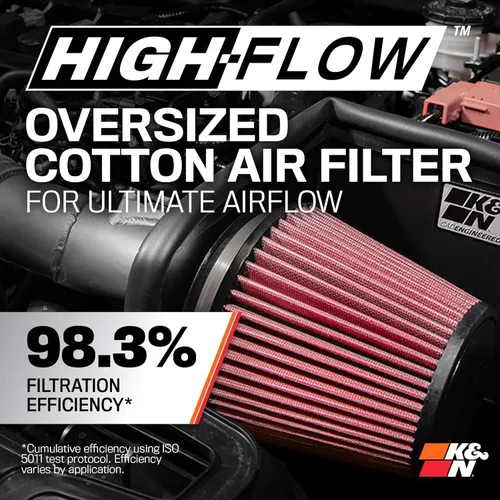 Miniatura 4 de K&N Sistema de admisión de aire frío: Filtro de aire de alto flujo, aumenta el rendimiento y la aceleración: Compatible con Acura/Honda 2023-2025