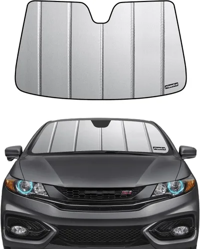 Miniatura 6 de Pigenius Parasol para parabrisas Honda Civic Sedan 2006-2011, acabado plateado metálico