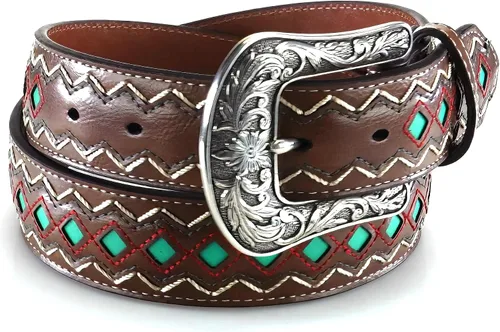 Miniatura 5 de ARIAT Cinturón central con incrustaciones de diamantes azules para mujer