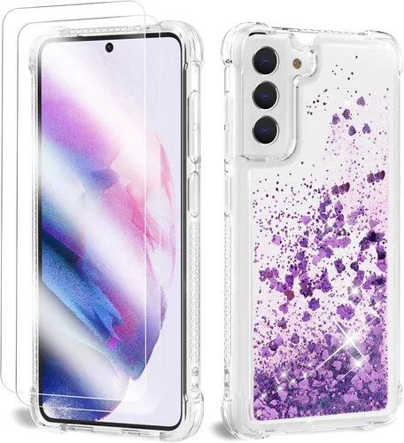 Miniatura 65 de Funda con purpurina para Samsung Z Flip 3, a prueba de golpes, funda de TPU transparente con purpurina líquida para Samsung Z Flip 3 para mujer