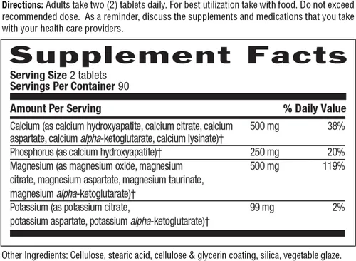 Miniatura 7 de Country Life Target Mins - Suplemento de calcio, magnesio y potasio para la salud de los huesos y el corazón, 1000 mg de calcio, 500 mg de magnesio