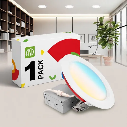 Miniatura 17 de ASD Luz empotrable con clasificación de fuego de 4 pulgadas, 5 colores 2700 K/3000 K/3500 K/4000 K/5000 K, 840 lúmenes, clasificación de fuego de 2