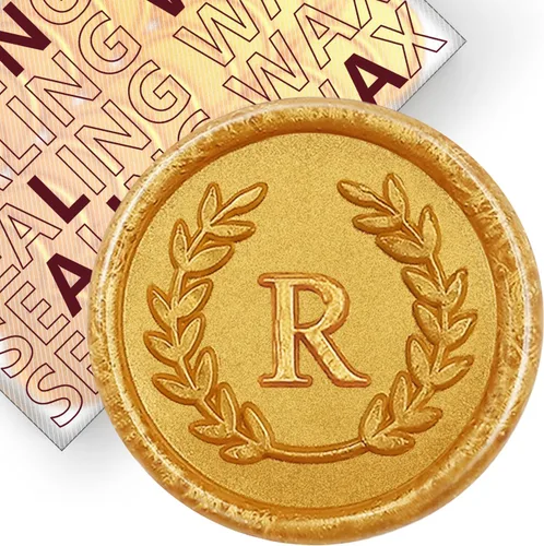 Miniatura 45 de 100 calcomanías adhesivas de sello de cera con letra A, hechas a mano, sin necesidad de sellar, rasgar y usar calcomanías de cera para invitaciones