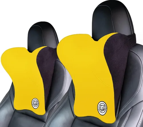 Miniatura 13 de Almohada para el Cuello del Asiento de Coche para Conducir, Almohada de Reposacabezas de Espuma Viscoelástica Suave con Correa Ajustable y Funda