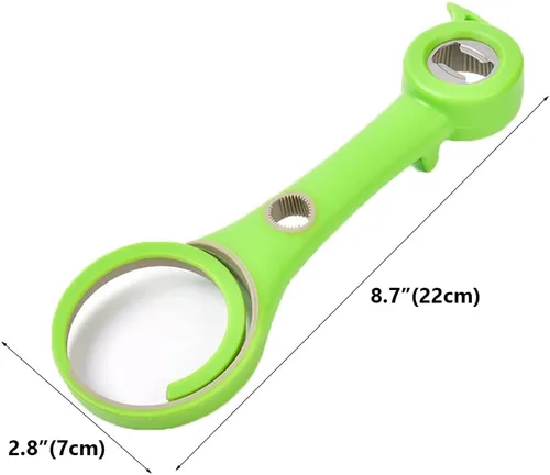 Miniatura 6 de Muellery Multifuncional 6 en 1 abridor de botellas tarro abrelatas comodidad fácil de usar hogar multi cocina herramientas verde CW00542Green