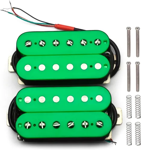 SAPHUE Alnico 5 Pastilla Guitarra Eléctrica Humbucker Pastilla Doble Bobina Alnico V Piezas de guitarra (Verde)