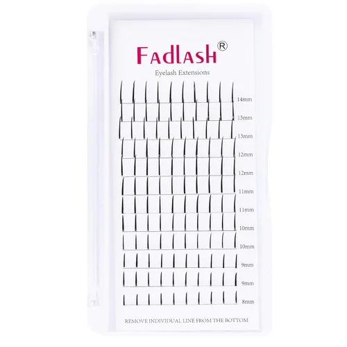 Miniatura 70 de Racimos de pestañas 10-16mm 144 piezas Bandeja mixta Pestañas individuales Rizo D Pestañas individuales en racimo Extensiones de pestañas