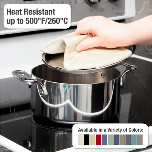 Miniatura 8 de All-Clad Soporte para ollas y almohadilla caliente: resistente al calor hasta 500 grados, 100% algodón, almohadilla caliente de 10 x 6.25 pulgadas