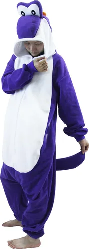 Miniatura 5 de Pijama unisex de Yoshi Kigurumi de Yoshi Kigurumi para adultos, para Halloween, Navidad, anime, verde, disfraz de Yoshi, disfraz para pareja