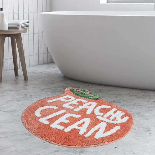 Miniatura 3 de Alfombra de baño de durazno melocotón, alfombra de baño de frutas de durazno para sala de estar y dormitorio, alfombra antideslizante lavable