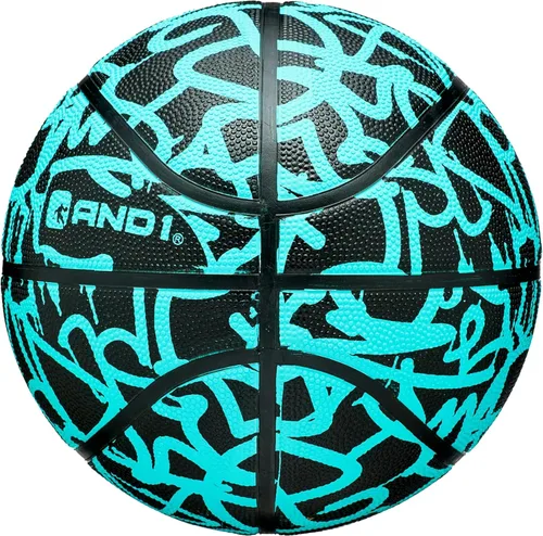 Miniatura 2 de AND1 Fantom - Pelota de baloncesto de goma y bomba (serie Graffiti), pelota oficial de Streetball de tamaño 7 (29.5 pulgadas), hecha