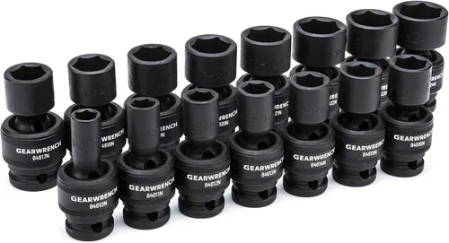 Miniatura 2 de Gearwrench juego de llaves de impacto universal métrico de 6 puntas de 1/2 pulgada (15 piezas) - 84939N