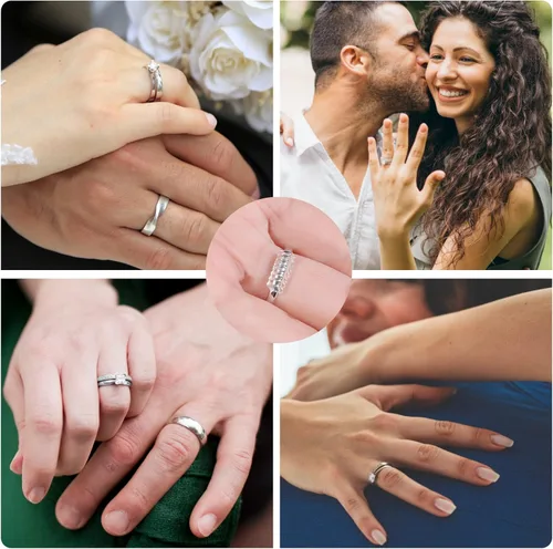 Miniatura 6 de Anpro Ajustadores de tamaño de anillo para anillos sueltos, paquete de 15 unidades, múltiples estilos, protectores espaciadores invisibles