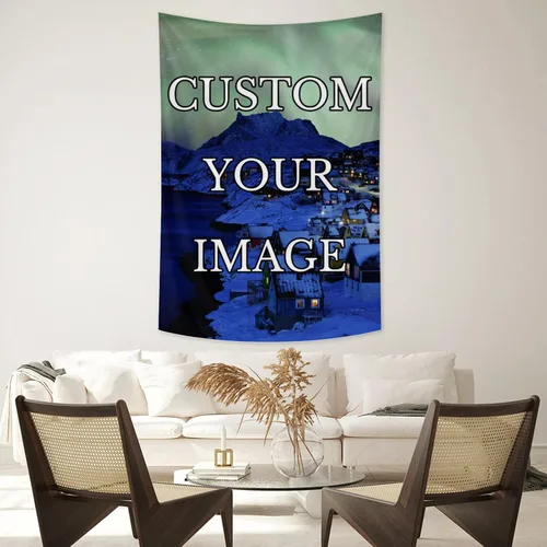 Miniatura 3 de kioskbanks Tapiz personalizado con foto para dormitorio, tapiz de pared personalizado con tu propia imagen, telón de fondo para decoración del hogar
